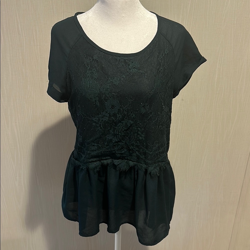 Elegant Black Lace Women Top